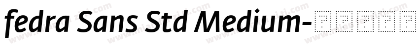 fedra Sans Std Medium字体转换